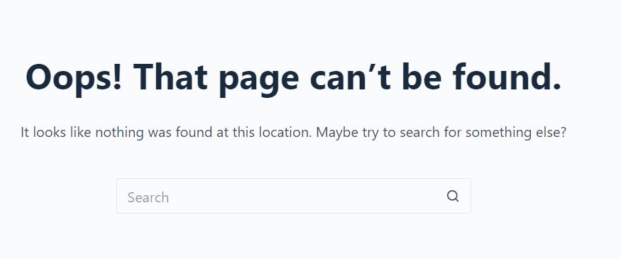 404 Error Page code